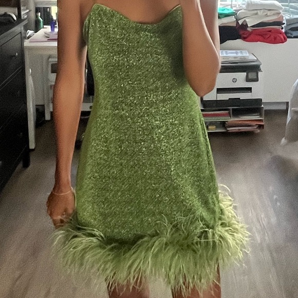 Oséree Lumière Plumage lurex minidress - Picture 10 of 15